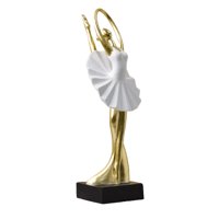 Magideal - Estatuas De Bailarina De Resina, Colección De Arte, Figura De Chica De Oficina, Esculturas De Bailarina De Ballet Para Entrada Y Dormitorio , Estilo A 11X11X37.5Cm