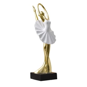 Magideal - Estatuas De Bailarina De Resina, Colección De Arte, Figura De Chica De Oficina, Esculturas De Bailarina De Ballet Para Entrada Y Dormitorio , Estilo A 11X11X37.5Cm