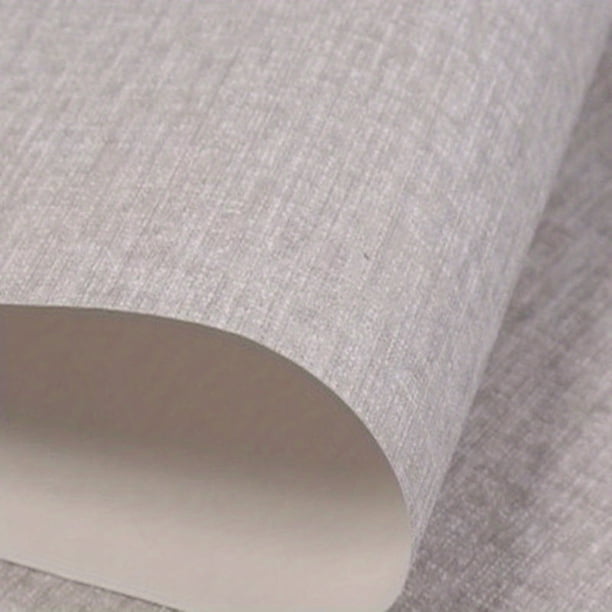 1 Roll Non-Self-Adhesive Wallpaper, Simple Plain Linen Non-Woven Wallpaper, For Living Room, Bedroom, TV Background Wall, Hotel, Engineering