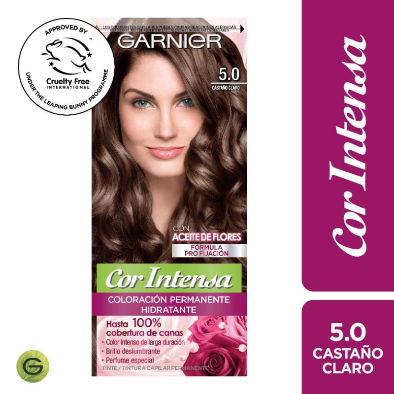 Coloración Cabello 5.0 Castaño Claro Cor Intensa Garnier