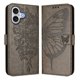 thumbnail image 2 of Funda cartera mariposa para iPhone 17 con soporte y ranuras para tarjetas Gris, 2 of 5