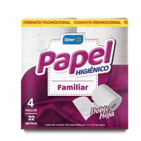 Papel Higiénico Familiar Doble Hoja 22 Metros 4 Un Lider