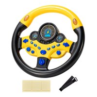 Bothyi - Volante De Juguete Para Niños, Juego De Simulación, Regalo, Redondo, Controlador De Conducción Simulado, Amarillo