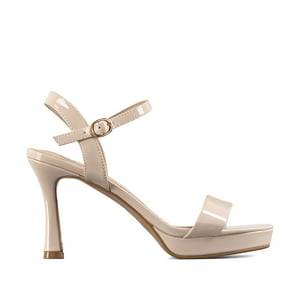 Sandalia Casual Taco Alto Simil Charol Mujer Weide You537