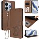 thumbnail image 2 of Funda Volteable con Diseño de Gato para Xiaomi Redmi Note 14 5G, Marrón, 2 of 6