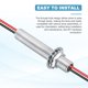 thumbnail image 4 of Uxcell 28Pcs 7.9" Kit de Nipples de Tubo de Lámpara con Tuercas Hexagonales y Arandelas, Plata, 4 of 6