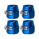 thumbnail image 5 of Abrazaderas De Acabado De Manguera De 4 Piezas De Aleación De Aluminio Con Conectores De Manguera De Banda De Tornillo Azul AN8, 5 of 5