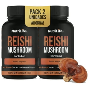 Emetres - X2 Reishi Mushroom 500Mg 120 Capsulas Nutrilife+ Sistema Inmune