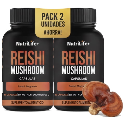 Emetres - X2 Reishi Mushroom 500Mg 120 Capsulas Nutrilife+ Sistema Inmune