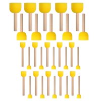 Magideal - Juego De 30 Pinceles Redondos De Espuma, Herramientas Para Garabatear, Suministros Para Manualidades, Herramientas De Tinción, Pinceles De Artista Par