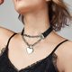 thumbnail image 3 of Collar Alona Magic Goth Choker negro de piel sintética para mujer, 3 of 7