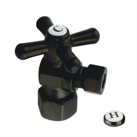 Válvula De Cierre Angular Kingston Brass Vintage Mate Black