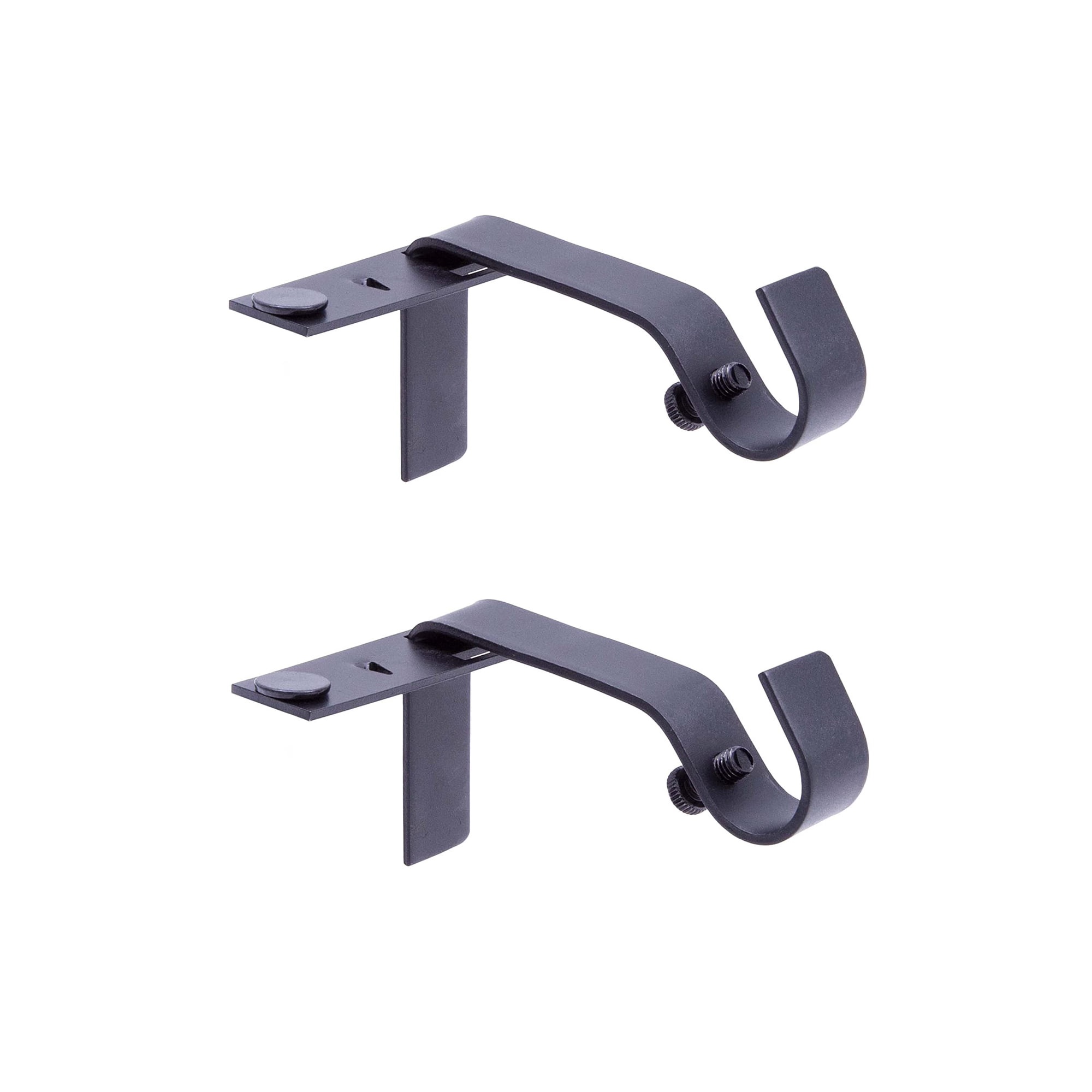 Soportes Para Barras De Cortina Kenney Fast Fit 5/8, Sin Medida, Negros