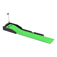 Magideal - Golf Putting Pad Con Retorno Automático De Bola Alfombrilla De Práctica Portátil Antideslizante Tapete De Mini Golf De Mesa Pista De Fairway Visible