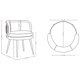thumbnail image 3 of Silla de comedor Manhattan Comfort Kaya moderna de terciopelo gris, 3 of 7