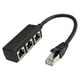 thumbnail image 1 of LAN Ethernet Splitter Negro Macho A Hembra Adaptador De Red Computadora Uno A Tres, 1 of 3
