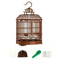 Ioensy - Jaula De Lujo Para Pájaros Con Gancho Para Colgar, Soporte Para Loros, Jaula Para Canarios, Pinzones Y Periquitos, Estilo A