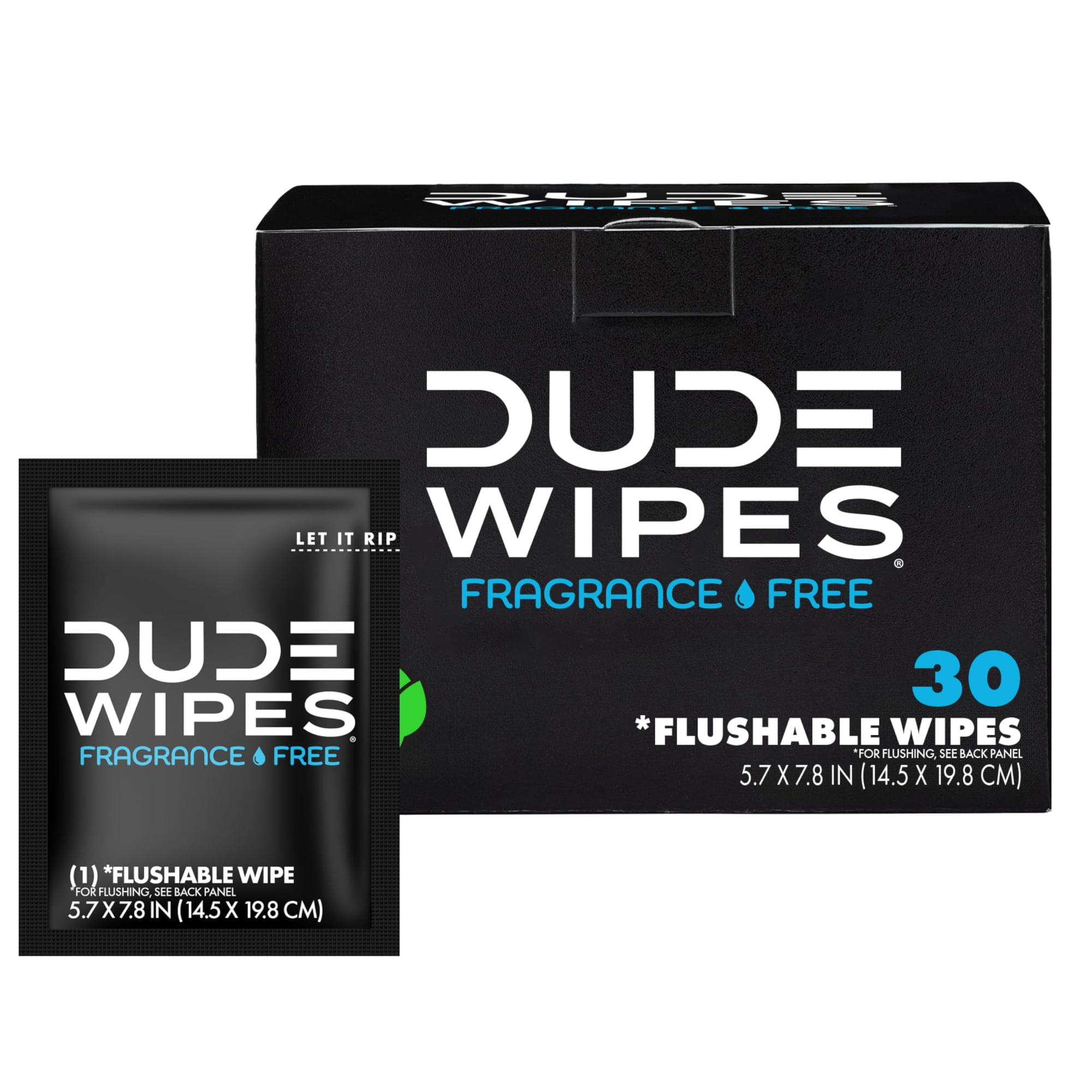Toallitas Desechables Dude On-the-go 30 Sin Perfume, 1 Paquete