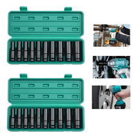 Genérico - Pack2 Juego Set Dados De Impacto 1/2, 10 Piezas De 8 A 24 Mm