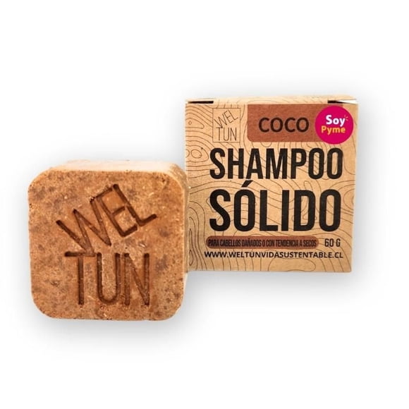 Shampoo Weltun Vida Sustentable Sólido Coco, 60 g