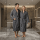 thumbnail image 1 of Bata De Baño Algodon Absorbente Suave Unisex Seca Rapido Gris, 1 of 10