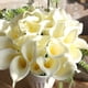 thumbnail image 4 of Ramo de 10 flores artificiales de lirio de cala para boda, despedida de soltera, decoración del hogar, flores de lirio de cala artificiales, 4 of 5