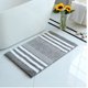 thumbnail image 1 of suxuMhao Tapetes de Baño, Tapete de Baño Gris a Rayas, Tapete de Piso Suave Absorbente Antideslizante, 15.7 X 23.6 Inch 1 Pack, Tapete Decorativo de Poliéster Lavable para Baño Interior Uso Diario, 1 of 4
