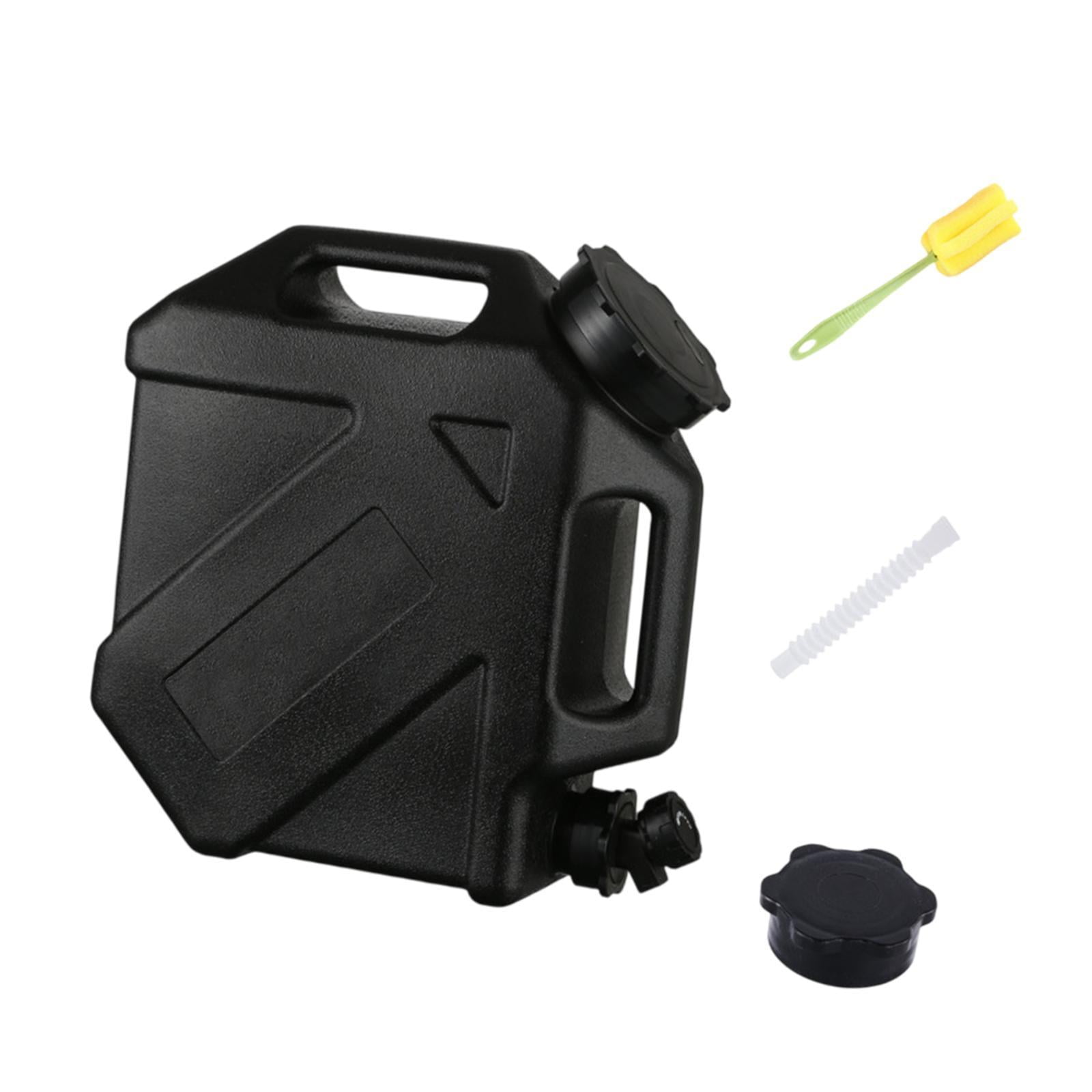 Ioensy - 10 L Contenedor De Agua Con Transportista De Agua Del Grifo Para Acampar Autos Autocumentados Negros