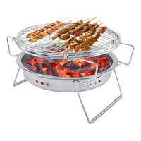 Genérico - Mini Parrilla Barbacoa Acero Inoxidable Plegable Portatil