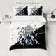 thumbnail image 1 of v2239 Bed Sheets pcs Bronzing Marble Feather Print Series Bedding Set,Soft Breathable,For Bedroom GuestRoom (*Duvet Cover *Pillowcase,No Core) 3-Piece Bedding Set (1 Duvet Cover + 2 Pillow Shams) Bed, 1 of 5