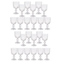 Set 24 Copas Vino Talladas 360Ml Lisa Allegra De Vidrio