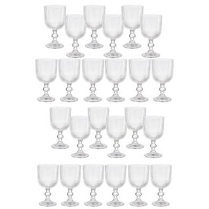 Set 24 Copas Vino Talladas 360Ml Lisa Allegra De Vidrio