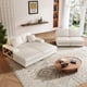 thumbnail image 1 of Double-seater Sofa, Made of Comfortable and Soft Corduroy Fabric, Suitable for Living Rooms, Beige White, 1 of 3