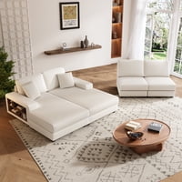 M&Ms - Double-Seater Sofa, Made Of Comfortable And Soft Corduroy Fabric, Suitable For Living Rooms, Beige White