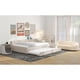 thumbnail image 3 of Full Size Upholstered Platform Bed with USB and Twin Size Trundle, Beige, 3 of 3