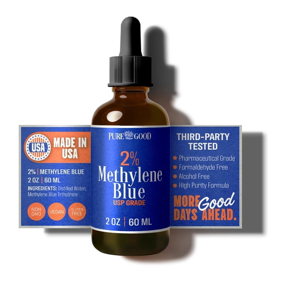 Azul de metileno PureGood, grado farmacéutico, 2%, 60 ml