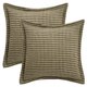 thumbnail image 1 of REGALWOVEN Juego de 2 fundas de cojín decorativas de pata de gallo verde 20" x 20", 1 of 6