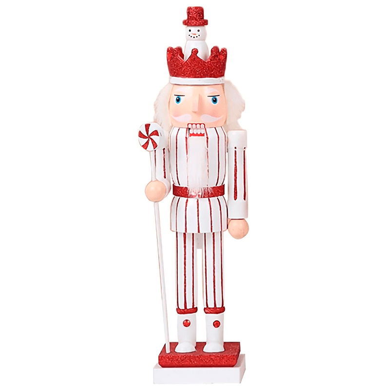 Wakeshome - Soldado Cascanueces Navideño Madera Adorno Arbol De Navidad Rojo