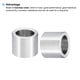 thumbnail image 4 of Separadores de acero inoxidable M8, 5 piezas de espaciador de metal de acero inoxidable 8.2mm ID x 12mm OD x 10mm L para tornillo de 5/16" o M8, 4 of 5