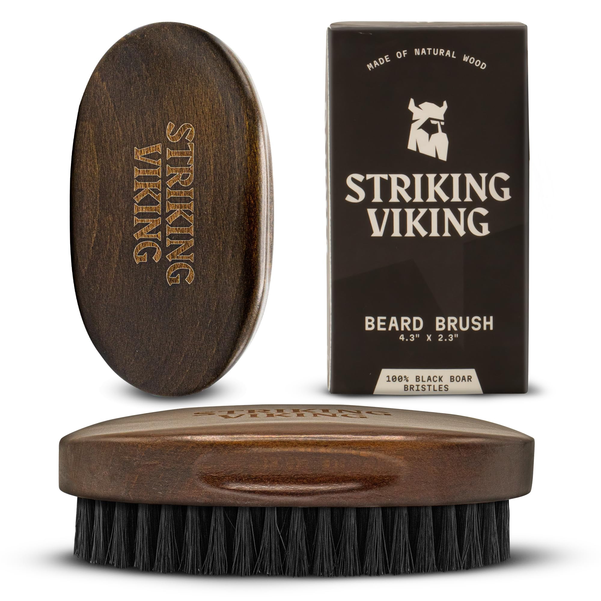 Striking Viking - Cepillo Para Barba, Llamativo Pelo De Jabalí Vikingo, 4,2 Ml, Para Hombre