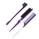 thumbnail image 1 of Juego De 3 Cepillos Para Peinar Los Bordes Y La Espalda, Cepillar El Cabello Trenzado, Violeta, 1 of 5