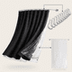 thumbnail image 1 of Cortina De Baño Tela + Forro + 12 Ganchos Premium 180 X 180 Cm Negro Juego Larga Az, 1 of 10