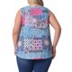 thumbnail image 3 of Agnes Orinda Camisetas sin mangas boho de talla grande para mujer, cuello redondo plisado, sin mangas, dobladillo curvado, casual, playero, fluido, camisola, camiseta 2X azul, 3 of 6