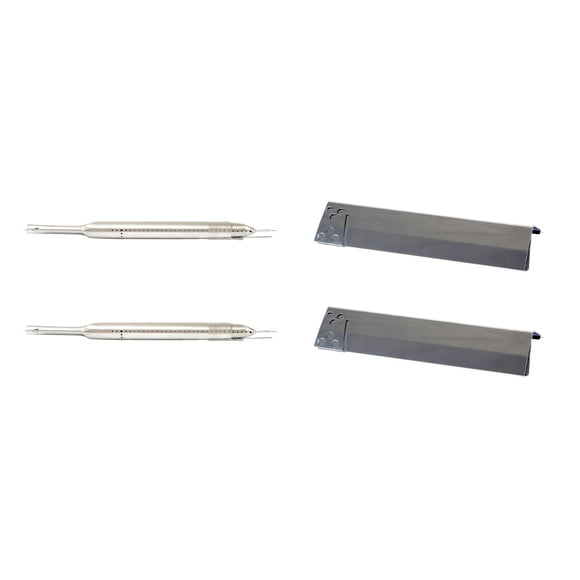 Kit Repuestos 2 Quemador Tubular + 2 Difusor de Llama Universal Ajustable Parrillas a Gas