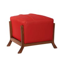 Latam Home - Pouf Marsella Pu Rojo