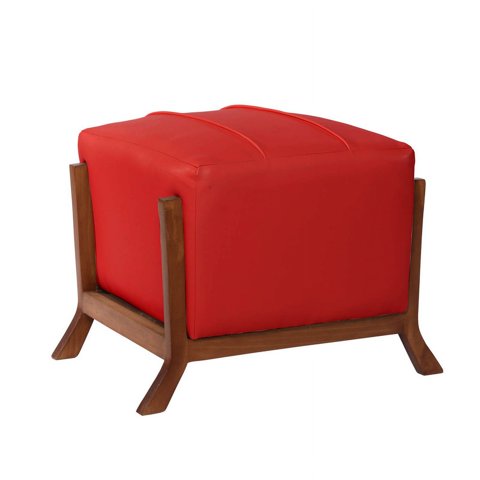 Latam Home - Pouf Marsella Pu Rojo