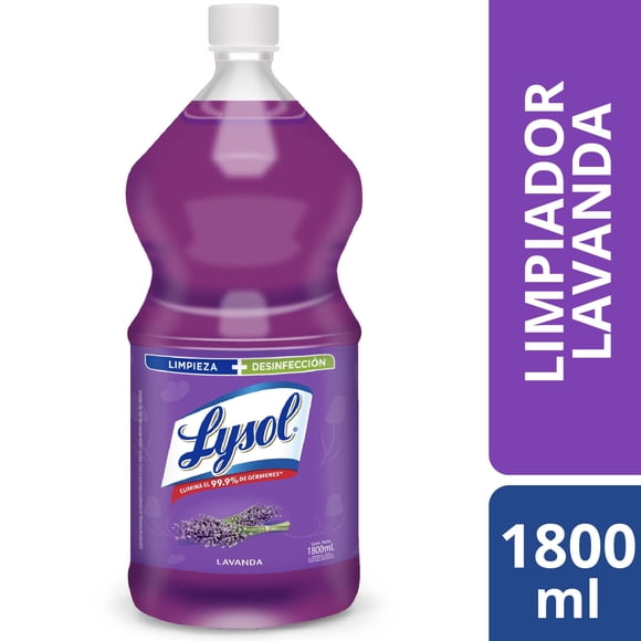Limpiador Desinfectante Líquido Lavanda Botella, 1.8 L