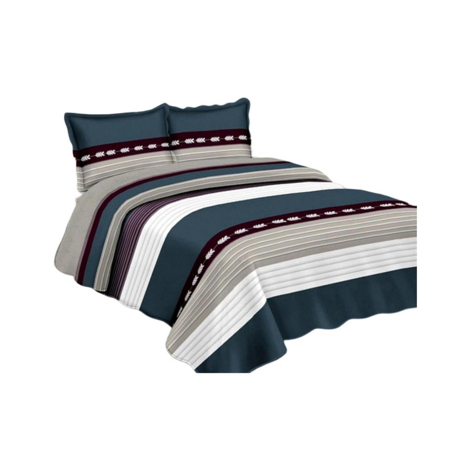 Genérico - Cubrecama Quilt Verano King + 2 Fundas Almohada D13