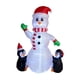 thumbnail image 4 of Muñeco De Nieve Inflable Con Pingüinos, Adorables Accesorios De 1,8 M De Altura Para La Puerta De Entrada En Navidad, 4 of 5