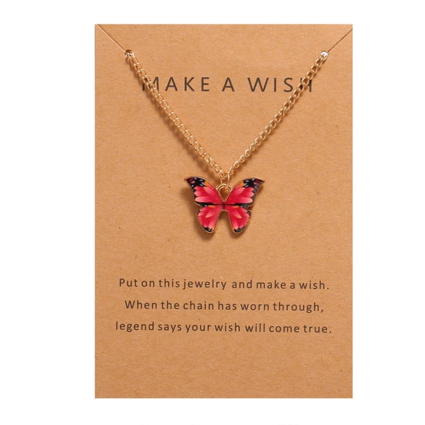 Gorgeous Butterfly Pendant Necklace - Adjustable Chain Jewelry Decoration for Women